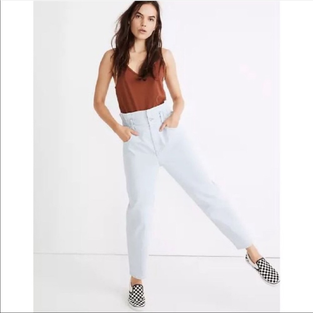 Madewell Paperbag Classic Straight Jean in Light Wash